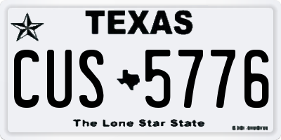 TX license plate CUS5776