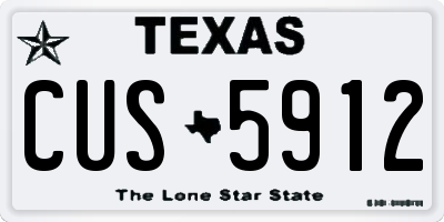 TX license plate CUS5912