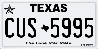 TX license plate CUS5995