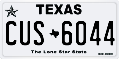 TX license plate CUS6044