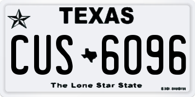 TX license plate CUS6096
