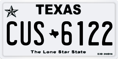 TX license plate CUS6122