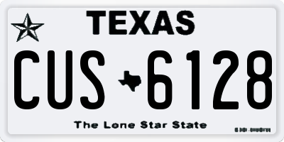 TX license plate CUS6128