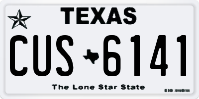TX license plate CUS6141