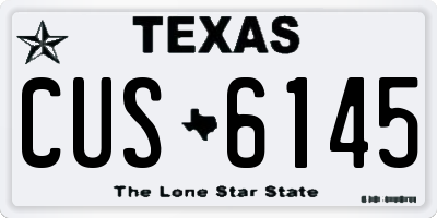 TX license plate CUS6145