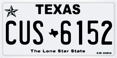 TX license plate CUS6152