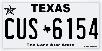 TX license plate CUS6154