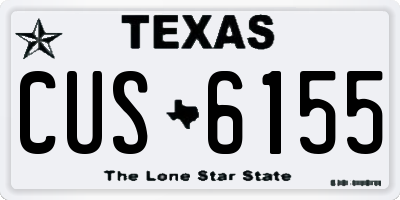 TX license plate CUS6155