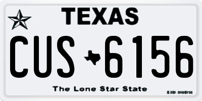 TX license plate CUS6156