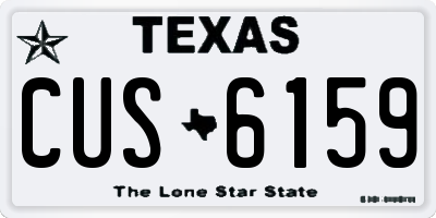 TX license plate CUS6159