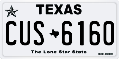 TX license plate CUS6160