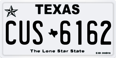 TX license plate CUS6162