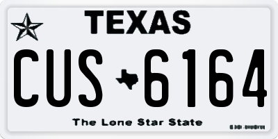 TX license plate CUS6164