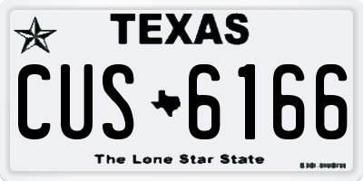 TX license plate CUS6166