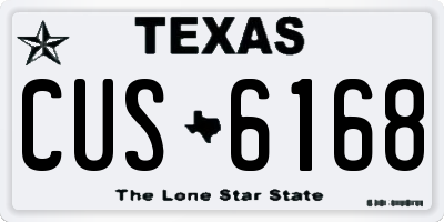 TX license plate CUS6168
