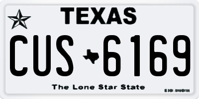 TX license plate CUS6169