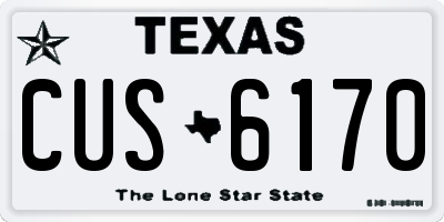 TX license plate CUS6170