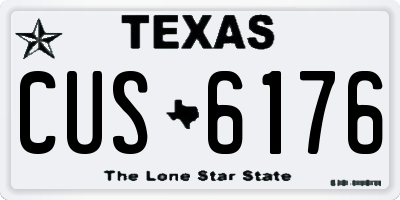 TX license plate CUS6176
