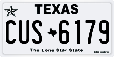 TX license plate CUS6179