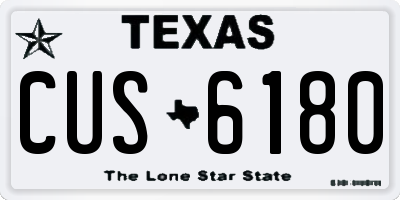 TX license plate CUS6180