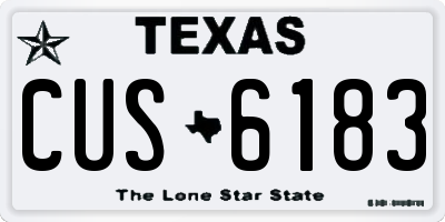 TX license plate CUS6183