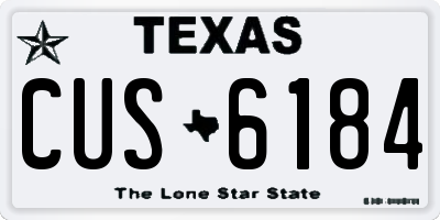 TX license plate CUS6184