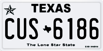 TX license plate CUS6186