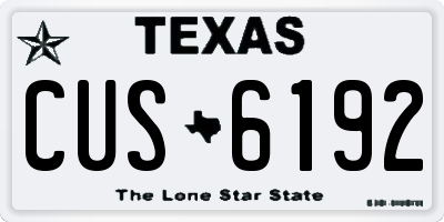 TX license plate CUS6192