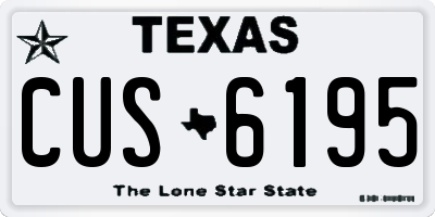 TX license plate CUS6195