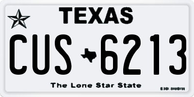 TX license plate CUS6213