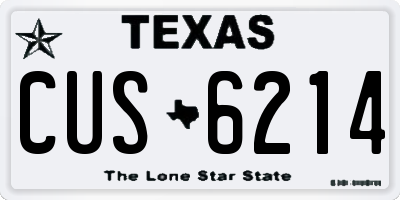 TX license plate CUS6214