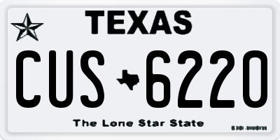 TX license plate CUS6220