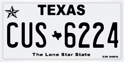 TX license plate CUS6224