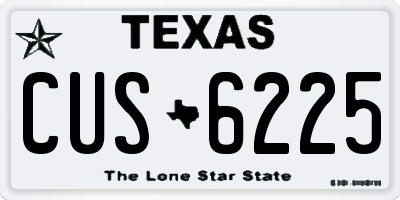 TX license plate CUS6225