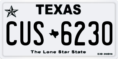 TX license plate CUS6230