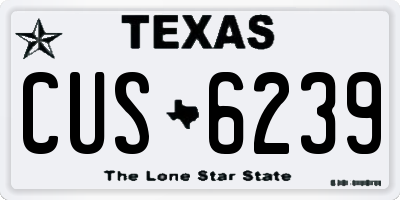 TX license plate CUS6239