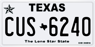 TX license plate CUS6240