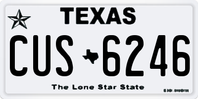 TX license plate CUS6246