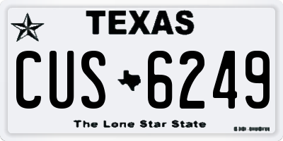 TX license plate CUS6249