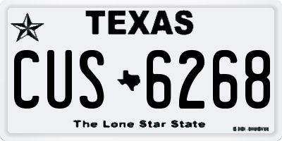TX license plate CUS6268