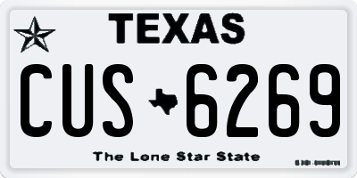TX license plate CUS6269