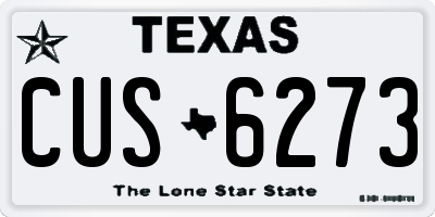 TX license plate CUS6273