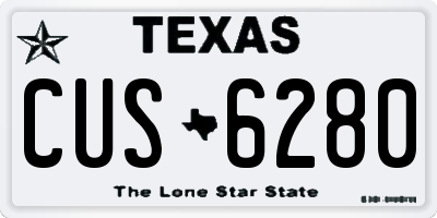 TX license plate CUS6280