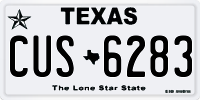 TX license plate CUS6283