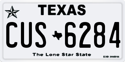 TX license plate CUS6284