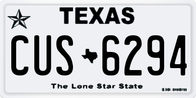 TX license plate CUS6294