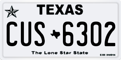 TX license plate CUS6302