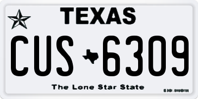 TX license plate CUS6309