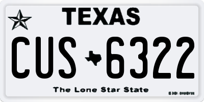TX license plate CUS6322