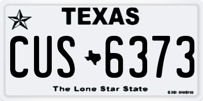 TX license plate CUS6373